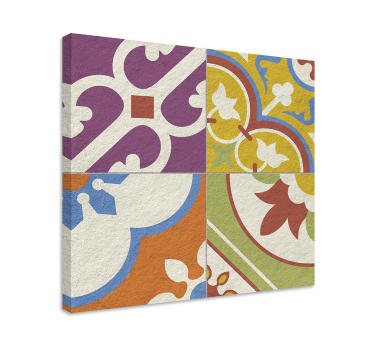 Tablou vintage model de țiglă ornamentale - TenStickers