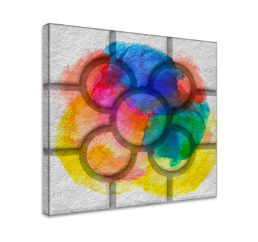 Tablou vintage plăcile stradale colorate din Bilbao - TenStickers