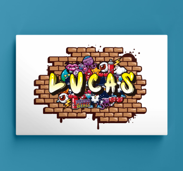 Tablou cameră pentru copii graffiti original personalizatGraffiti - TenStickers