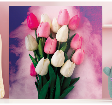 Pânză florală lalele colorate - TenStickers
