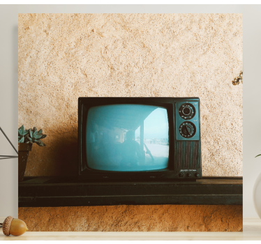 Amprente originale de perete tv vechi originale pentru sufragerie - TenStickers