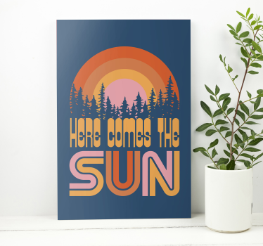 Arta de perete vintage muzica soare panza - TenStickers