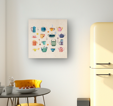 Ceai de bucatarie vintage printuri de perete vintage - TenStickers