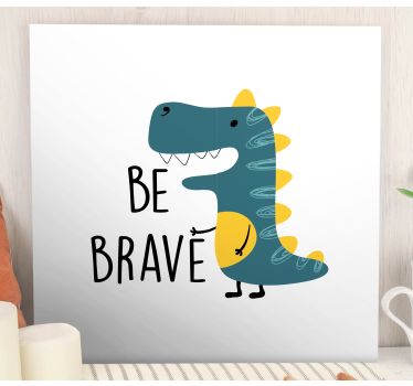 Dinozaur fi curajos arta nordică a pânzei - TenStickers