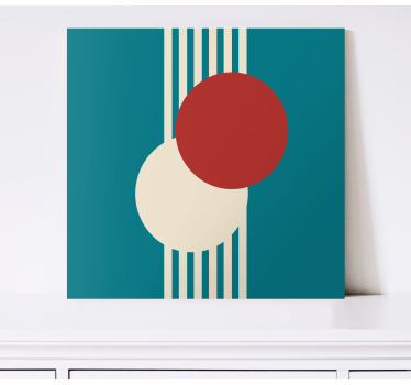 Două cercuri artă abstractă artă pânză geometrică - TenStickers