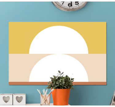Două semicercuri artă geometrică pânză de perete geometrică - TenStickers