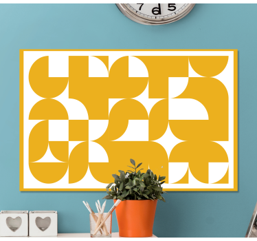Forme de artă model galben geometrie pânză artă - TenStickers