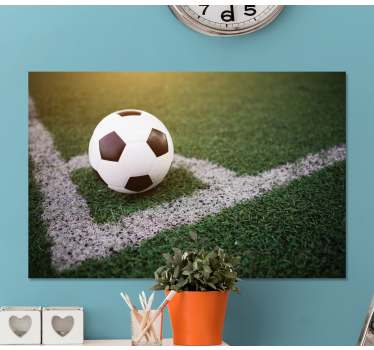 Fotbal frumos pe iarbă amprente de pânză de acasă - TenStickers