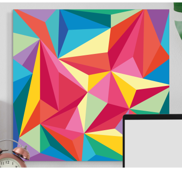 Imagine geometrică multicolor pânză geometrică de perete - TenStickers