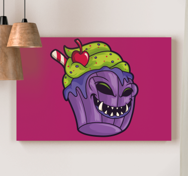 Imagini de artă modernă cu desene animate cupcake zombie - TenStickers