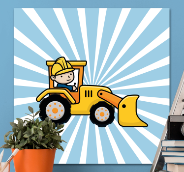Imagini de perete de lucru pentru excavatoare de desene animate p - TenStickers
