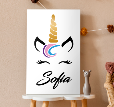 Imprimări personalizate de pânză personalizate unicorn - TenStickers