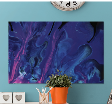 Imprimeuri de artă modernă cu gradient violet și albastru pe pânz - TenStickers
