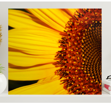 Jumătate pânză florală de floarea soarelui - TenStickers