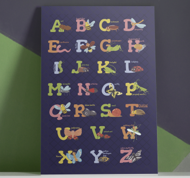 Literă alfabet englez pânză artă de perete - TenStickers