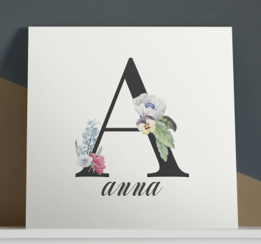 Litere personalizate scrisoare pânză artă de perete - TenStickers