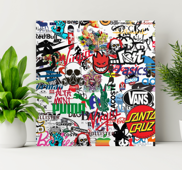 Logo-uri celebre imprimate de artă modernă pe pânză - TenStickers