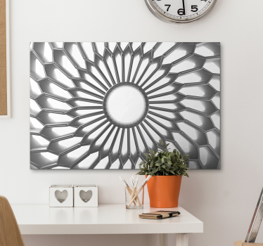 Mandala diamant alb 3d imprimări de artă modernă pe pânză - TenStickers