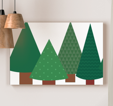 Model de brad de craciun patchwork imprimeuri vintage de perete - TenStickers
