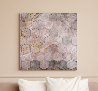 Model hexagonal cu efect ombre artă pânză - TenStickers