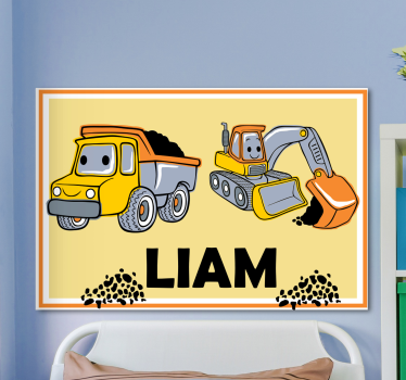 Nume cu camioane imprimări de pânză personalizabile - TenStickers