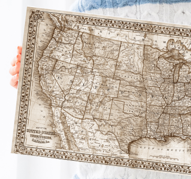 Pânză de artă vintage din america de nord - TenStickers
