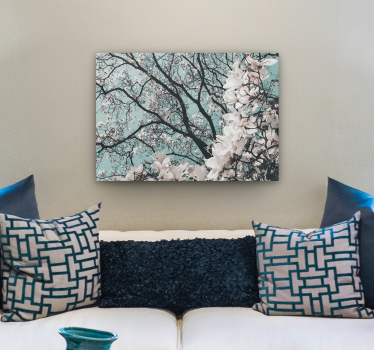 Pânză florală în stil elegant cu flori de cireș japonez - TenStickers