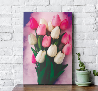 Pânză florală lalele colorate - TenStickers