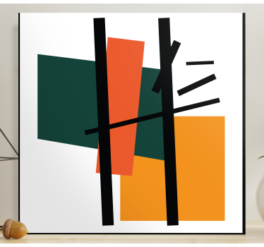 Pătrate și dreptunghiuri artă abstractă pânză geometrică de peret - TenStickers