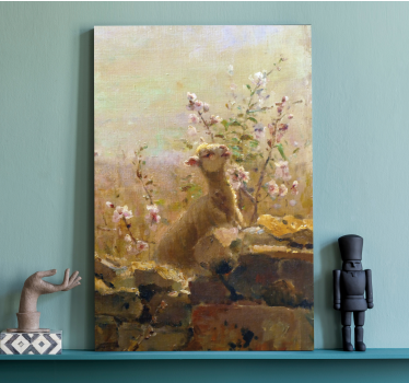 Pictură amuzantă cu o oaie printuri de artă modernă pe pânză - TenStickers