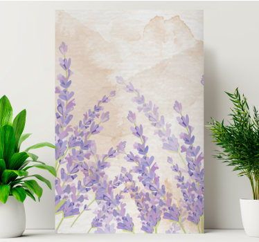 Pictura provencala acuarela lavanda panza florala - TenStickers