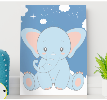 Poze drăguț de perete albastru cu desene animate pentru bebeluși - TenStickers