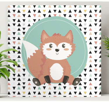 Poze drăguțe de perete cu desene animate pentru bebeluși vulpe - TenStickers