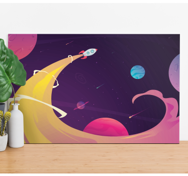 Rachete de desene animate prin imagini de perete spațiale pentru  - TenStickers