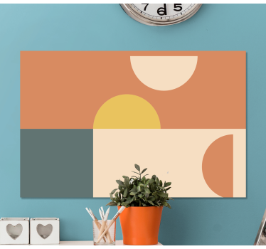 Semicercuri și dreptunghiuri pânză geometrică - TenStickers