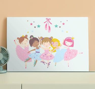 Stele de balet ilustrații colorate imagini de perete pentru creșă - TenStickers