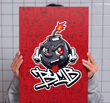 Swag baby bomb graffiti desen animat artă modernă imprimări pe pâ - TenStickers