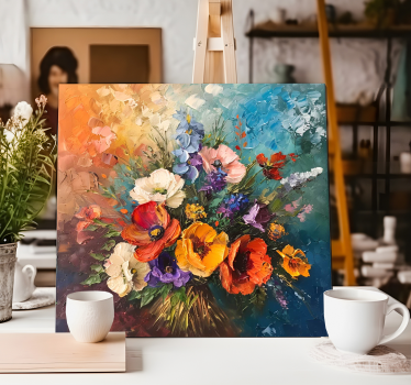 Tablou artă buchet de flori - TenStickers
