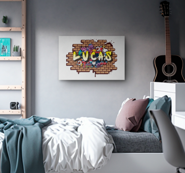 Tablou cameră pentru copii graffiti original personalizatGraffiti - TenStickers