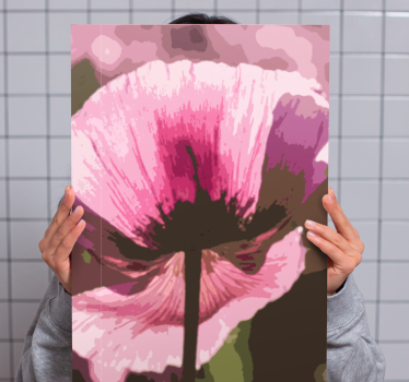 Tablou flori floare abstractă - TenStickers