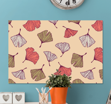 Tablou flori model de frunze de ginkgo - TenStickers