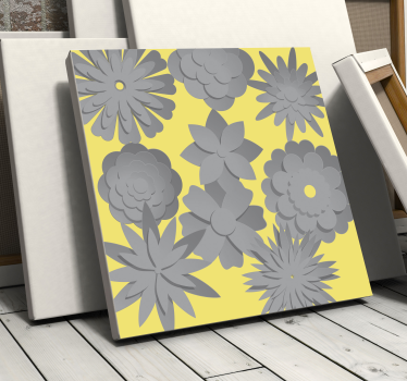 Tablou flori silueta florală - TenStickers