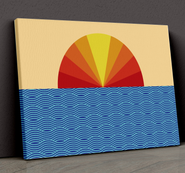 Tablou vintage reflexia apusului - TenStickers