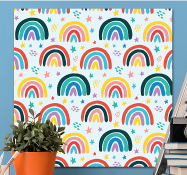 Tablou infantil cu model colorat de curcubeu - TenStickers
