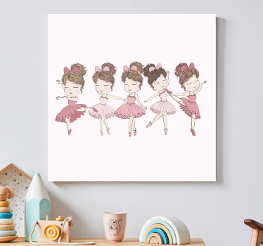 Tablou infantil dansatoare de balet - TenStickers