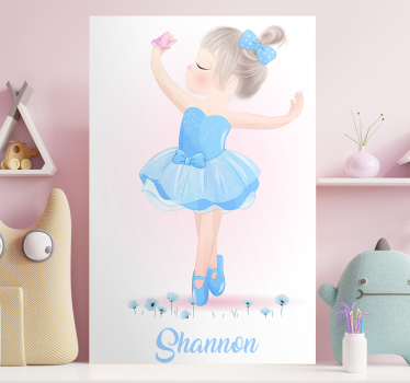 Tablou infantil fata dansatoare cu fluture - TenStickers