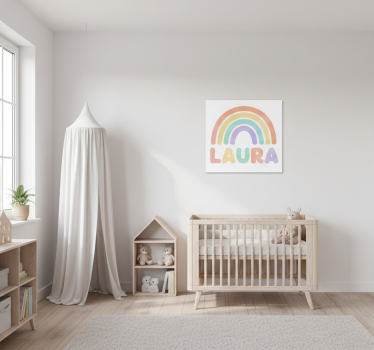 Tablou infantil paste curcubeu cu nume - TenStickers