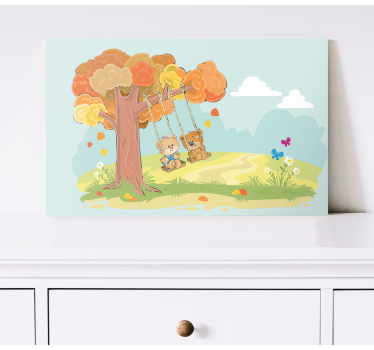 Tablou infantil prietenii ursilor - TenStickers