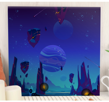 Tablou infantil scenă de aventură cosmică - TenStickers