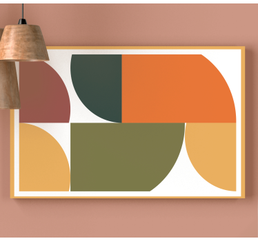 Tablou modern compoziția formei geometrice - TenStickers